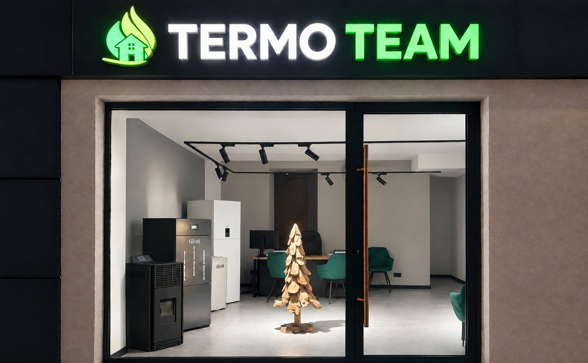 Witryna punktu Termo Team przy ul. Piłsudskiego 23 w Siedlcach